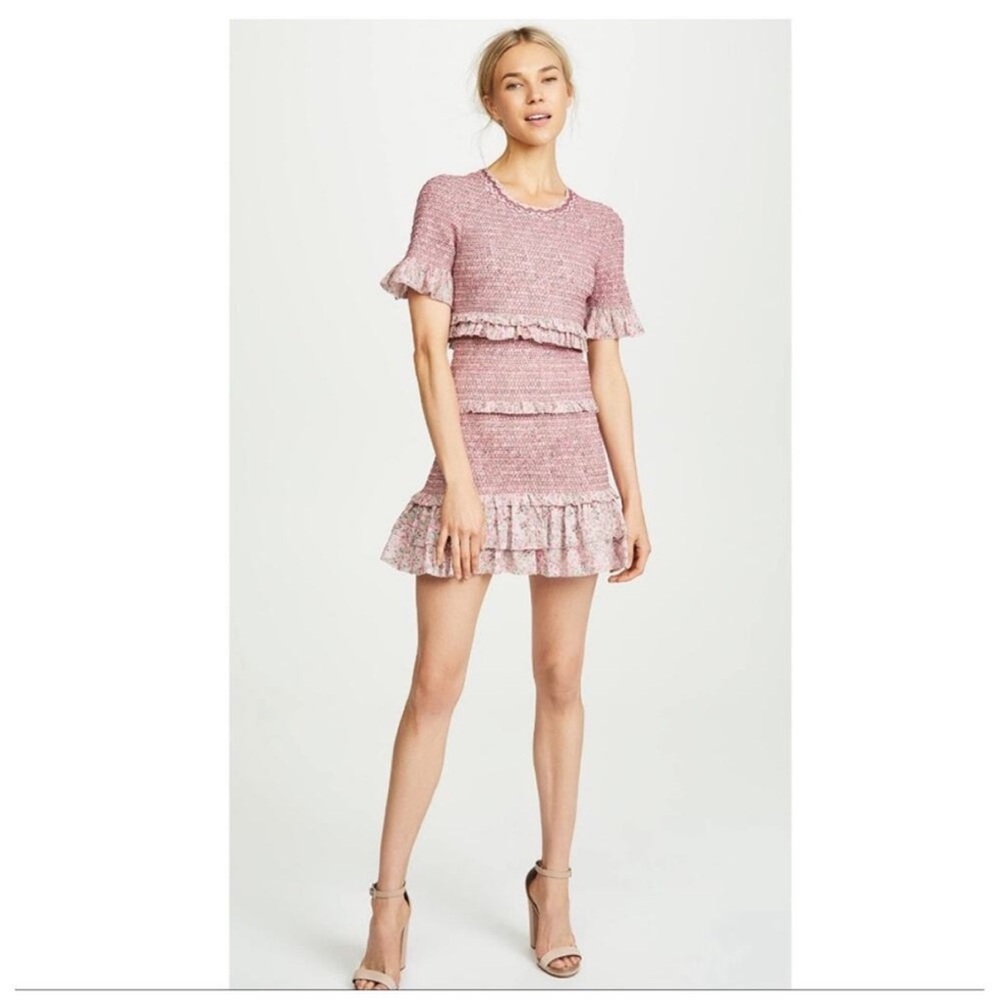 LoveShackFancy Aveline Smocked Flutter Mini Dress - Picture 4 of 13